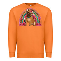 Carrot french bulldog floral rainbow Premium Sweatshirt - Artiststas