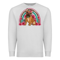 Dove Grey french bulldog floral rainbow Premium Sweatshirt - Artiststas