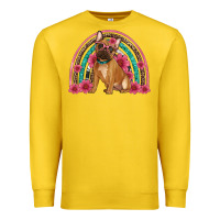 Lemon french bulldog floral rainbow Premium Sweatshirt - Artiststas