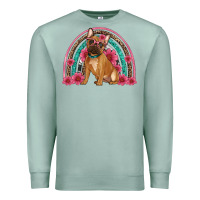 Seafoam french bulldog floral rainbow Premium Sweatshirt - Artiststas