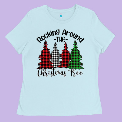 Rockin' Around The Christmas Tree Ladies Tee Designed By Bettercallsaul