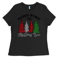 Black Rockin' Around The Christmas Tree Ladies Tee - Bettercallsaul