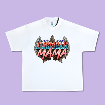 American Mama Mother's Day Urban Heavy Tee Designed By Howdyjamesfarm