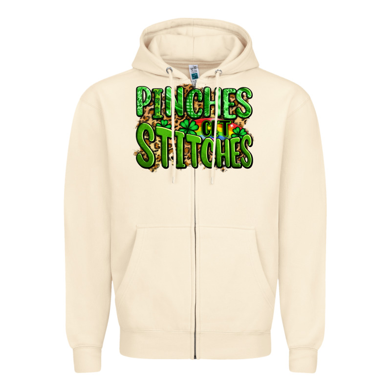 Pinches Get Stitches St Patricks Zipper Hoodie by LillyAllenDesigns | Teevron