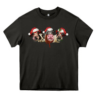 Asphalt christmas holstein cows Heavy Core Tee - LillyAllenDesigns
