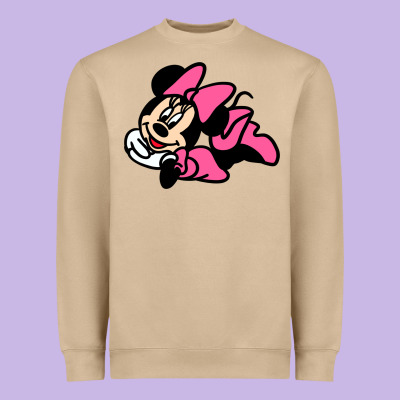Minnie Mouse Heavyweight Sweatshirt Designed By Cowhidedigitalart