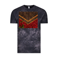Cloud Black red roses with leopard Vintage Tee - TumblerDesignByShophia