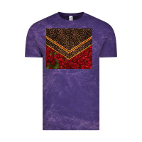 Cloud Purple red roses with leopard Vintage Tee - TumblerDesignByShophia
