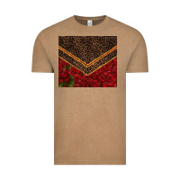 Red Roses With Leopard Vintage Tee | Teevron