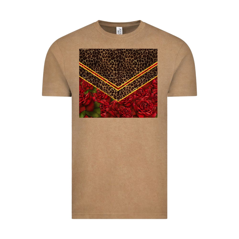 Red Roses With Leopard Vintage Tee by TumblerDesignByShophia | Teevron