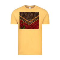 Vintage Mustard red roses with leopard Vintage Tee - TumblerDesignByShophia