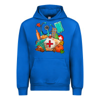 Cobalt nurse  and fall Urban Hoodie - AdoDesignShop