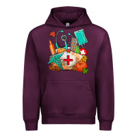 Mauve Wine nurse  and fall Urban Hoodie - AdoDesignShop