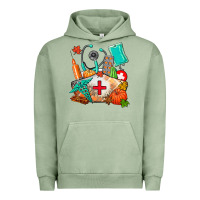 Pigment Oil Green nurse  and fall Urban Hoodie - AdoDesignShop