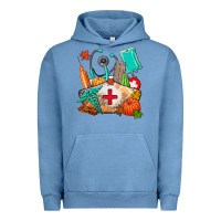 Pigment Pebble Blue nurse  and fall Urban Hoodie - AdoDesignShop