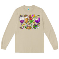 Mushroom Mardi Gras wine glasses Long Sleeve Tee - HowdyJamesFarm