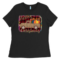 Black Merry Christmas Truck Ladies Tee - Bettercallsaul