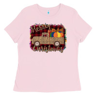 Bubblegum Pink Merry Christmas Truck Ladies Tee - Bettercallsaul