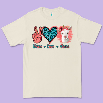 Peace Love Goats Premium Tee Designed By Bettercallsaul