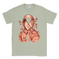Matcha Uterine Cancer peach ribbon with boxing gloves Classic Tee - NancyCooperArtShop