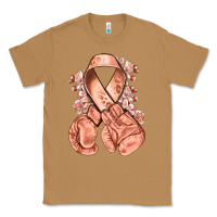 Toasted Coconut Uterine Cancer peach ribbon with boxing gloves Classic Tee - NancyCooperArtShop