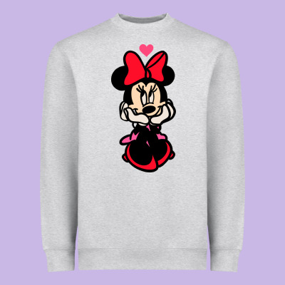 Minnie Mouse Heavyweight Sweatshirt Designed By Cowhidedigitalart
