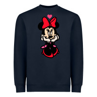 Navy Minnie Mouse Heavyweight Sweatshirt - CowhideDigitalArt