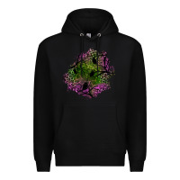 Black halloween patch Premium Hoodie - BundleAndBundleShop