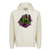 Oatmeal Heather halloween patch Premium Hoodie - BundleAndBundleShop