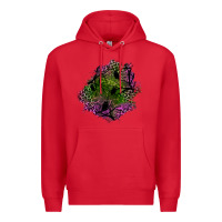 Red halloween patch Premium Hoodie - BundleAndBundleShop