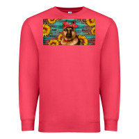 Cardinal german shepherd with sunflowers license plate Premium Sweatshirt - Artiststas