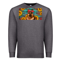 Charcoal Heather german shepherd with sunflowers license plate Premium Sweatshirt - Artiststas