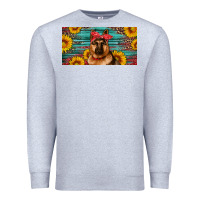 Heather Grey german shepherd with sunflowers license plate Premium Sweatshirt - Artiststas