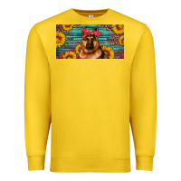 Lemon german shepherd with sunflowers license plate Premium Sweatshirt - Artiststas