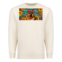 Sandshell german shepherd with sunflowers license plate Premium Sweatshirt - Artiststas