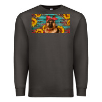 Smoke german shepherd with sunflowers license plate Premium Sweatshirt - Artiststas
