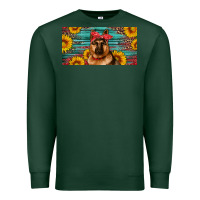 Sports Green german shepherd with sunflowers license plate Premium Sweatshirt - Artiststas