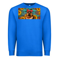 True Royal german shepherd with sunflowers license plate Premium Sweatshirt - Artiststas