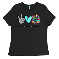 Black Peace Love Sunshine Ladies Tee - Bettercallsaul