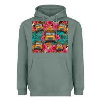 Sage school bus leopard cowhide Heavyweight Hoodie - Artiststas