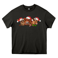 Asphalt christmas red angus cows Heavy Core Tee - LillyAllenDesigns
