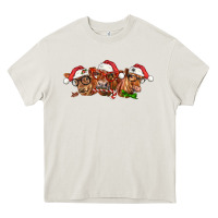Cream christmas red angus cows Heavy Core Tee - LillyAllenDesigns
