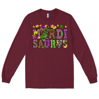Burgundy Mardi Saurus Long Sleeve Tee - HowdyJamesFarm