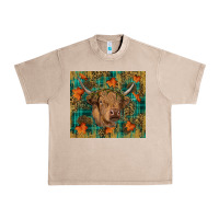 French Oak Western Fall Cow Urban Heavy Tee - RanaPortraitStore