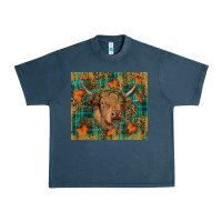 Midnight Navy Western Fall Cow Urban Heavy Tee - RanaPortraitStore