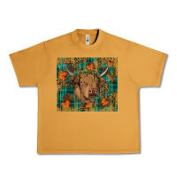 Peanut Butter Western Fall Cow Urban Heavy Tee - RanaPortraitStore