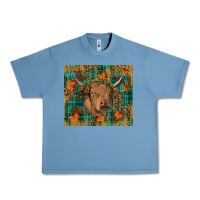 Pebble Blue Western Fall Cow Urban Heavy Tee - RanaPortraitStore