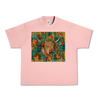 Salmon Western Fall Cow Urban Heavy Tee - RanaPortraitStore