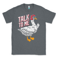 Charcoal Heather Talk To Me- Funny Goose Tee- Funny Goose Gifts Premium Classic Tee - minhPixels