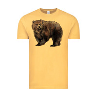 Vintage Mustard Grizzly Bear Vintage Tee - HowdyJamesFarm